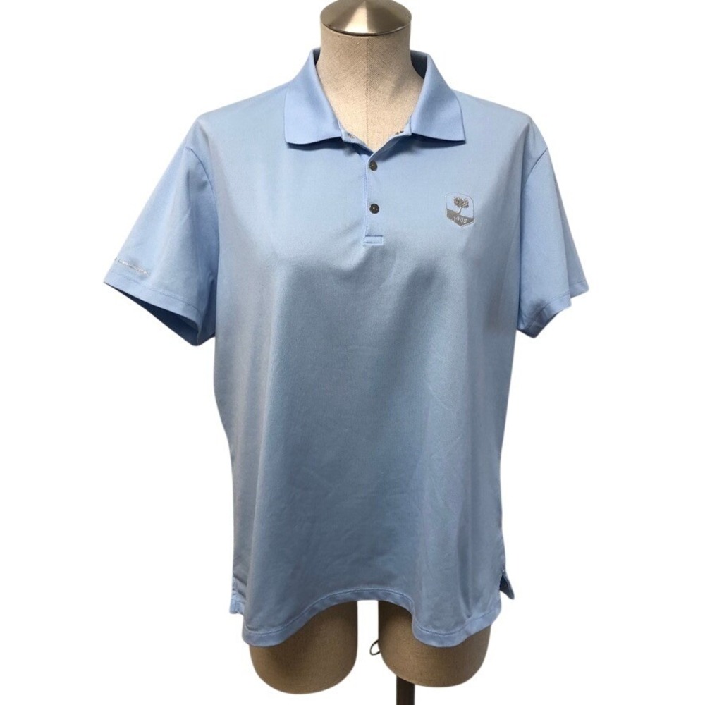 RLX Ralph Lauren Polo Shirt Womens XL Light Blue Classic Fit Short Sleeve
